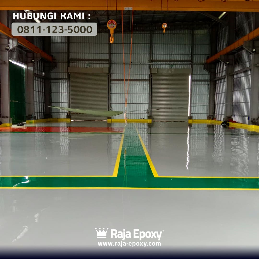 Pengecatan epoxy lantai parkiran basement yang anti slip dan tahan gesekan